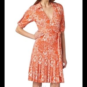 Diane Von Furstenberg Dress 8 Wrap Shilo Pleated